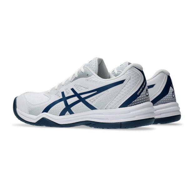 Asics Court Slide 3 Tennis Shoes (White/Mako Blue) - Image 3