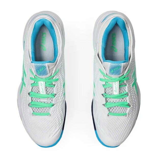 Asics Court FF3 Tennis Shoes (White/New Leaf) - Image 6