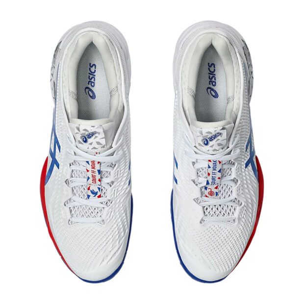 Asics Court FF3 Novak Paris Tennis Shoes (White/Asics Blue) - Image 6