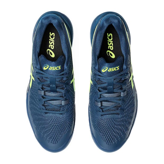 Asics Gel Resolution 9 Tennis Shoes (Mako Blue/Safety Yellow) - Image 6