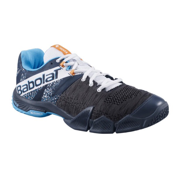 Babolat Movea Padel Shoes (Grey/Scuba Blue) - Image 3