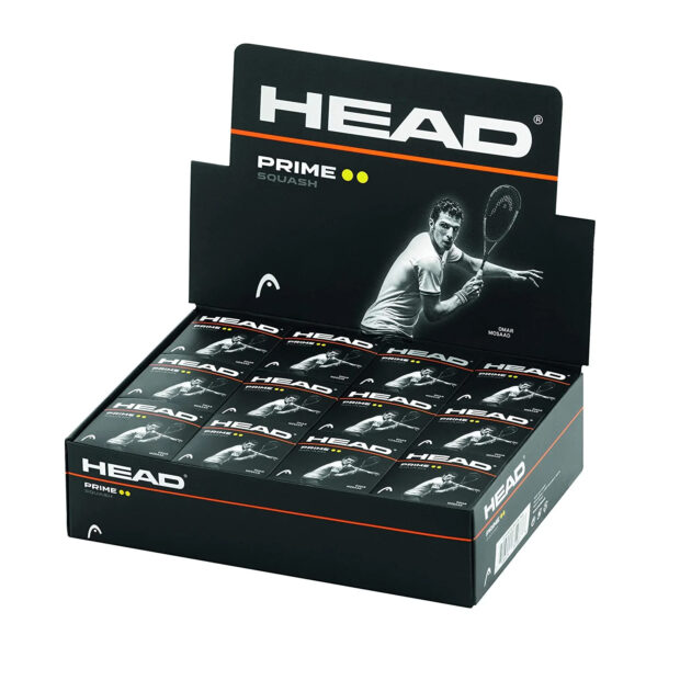 HEAD Prime Double Dot Squash Balls (12 Pcs)