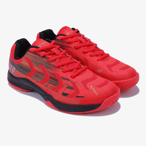 YONEX Precision 2 Badminton Shoes (Red/ Black/ Gold) - Image 3