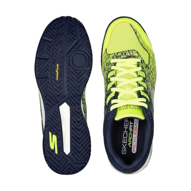 Skechers Viper Court Pickleball Shoes for Men (Yellow/Navy) - Image 4