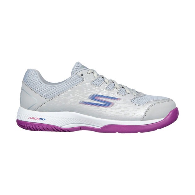 Skechers Viper Court Pickleball Shoes for Women (Gray/Purple) - Image 2