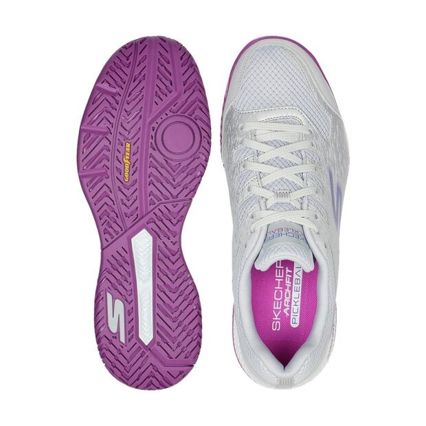 Skechers Viper Court Pickleball Shoes for Women (Gray/Purple) - Image 4