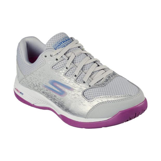 Skechers Viper Court Pickleball Shoes for Women (Gray/Purple)