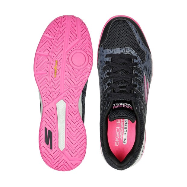 Skechers Viper Court Pickleball Shoes for Women (Black/Pink) - Image 4