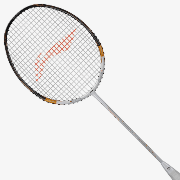 Li-Ning Tectonic 7 Badminton Racket Unstrung (White/Gold) - Image 2