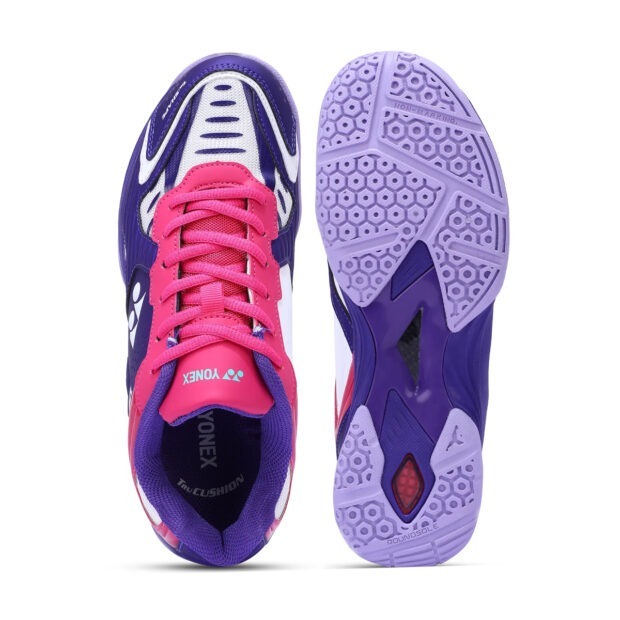 Yonex Dual Badminton Shoes (White/Purple Velvet/Bright Orchid) - Image 6