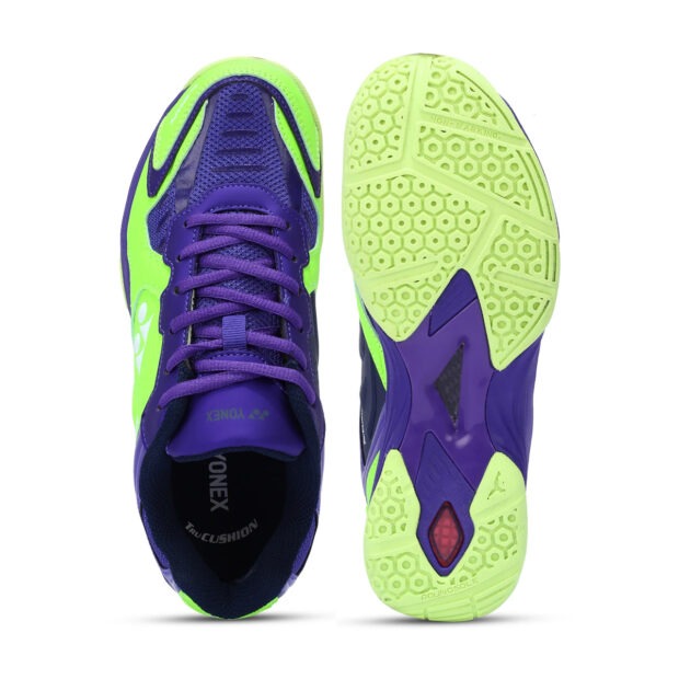 Yonex Dual Badminton Shoes (Maritime Blue/Neon Lime/Electric Purple) - Image 6