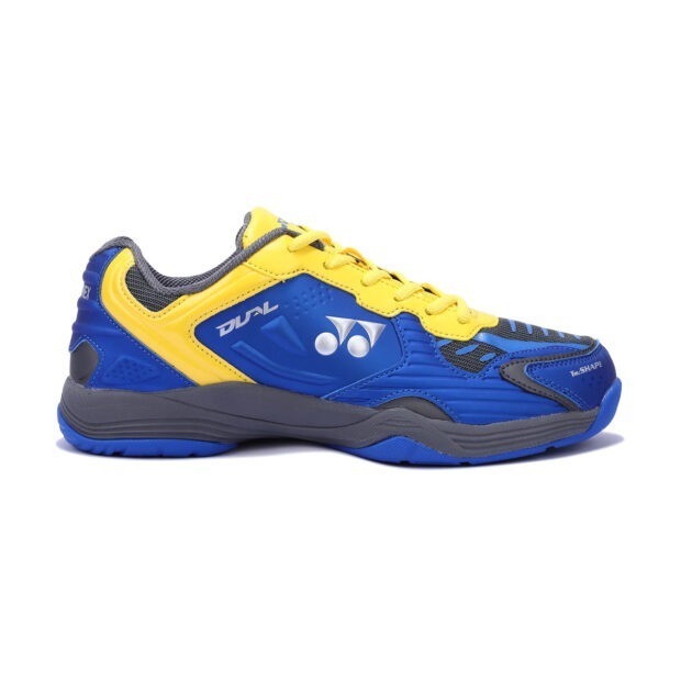 Yonex Dual Badminton Shoes (Gun Metal/Cobalt/Honey Gold) - Image 2