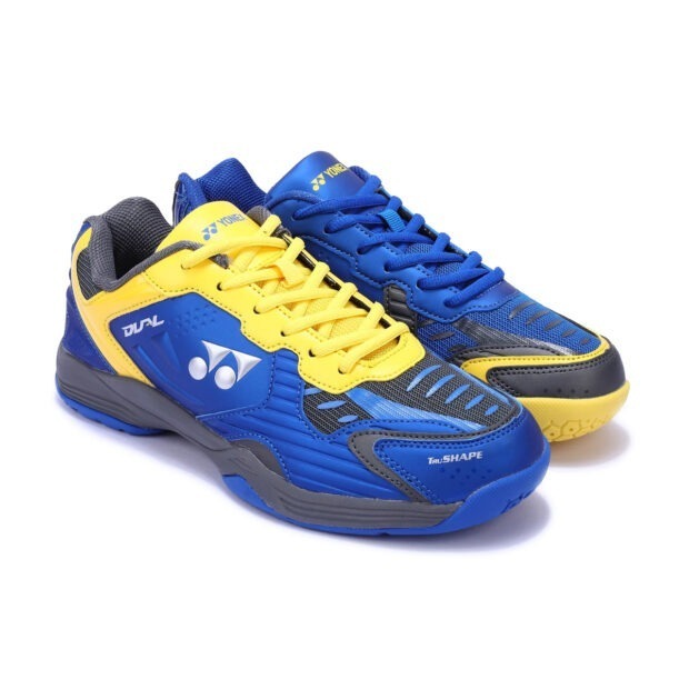 Yonex Dual Badminton Shoes (Gun Metal/Cobalt/Honey Gold) - Image 3