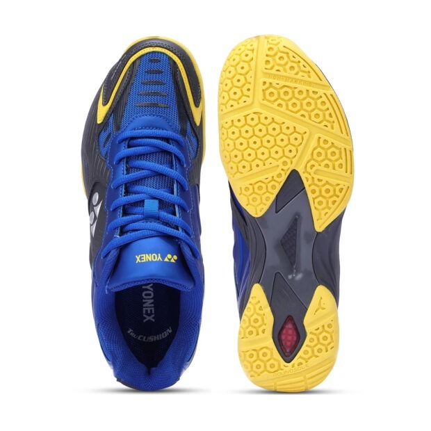 Yonex Dual Badminton Shoes (Gun Metal/Cobalt/Honey Gold) - Image 5