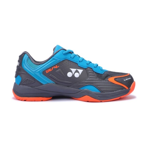 Yonex Dual Badminton Shoes (Black/Aqua Blue/Warm Red) - Image 2