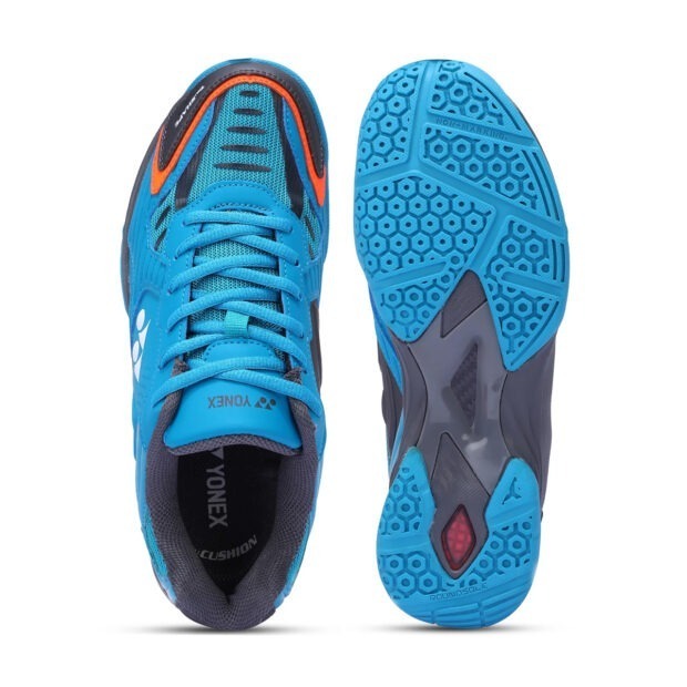 Yonex Dual Badminton Shoes (Black/Aqua Blue/Warm Red) - Image 6