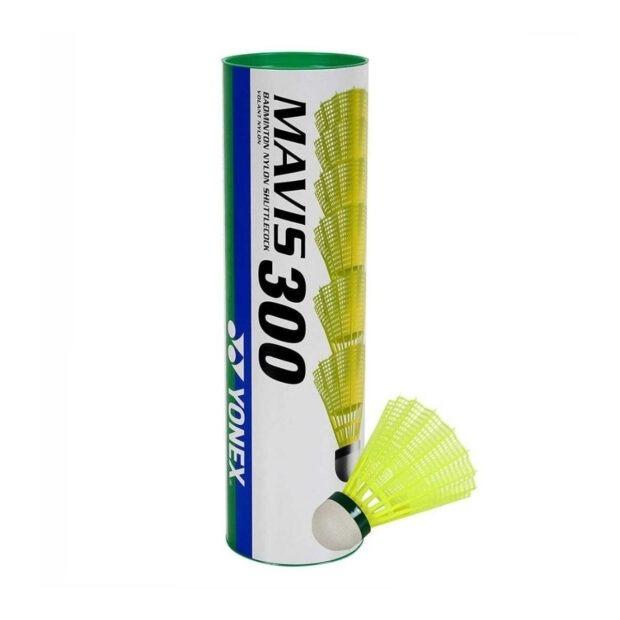 YONEX Mavis 300 Nylon Badminton Shuttlecock (Green Cap)