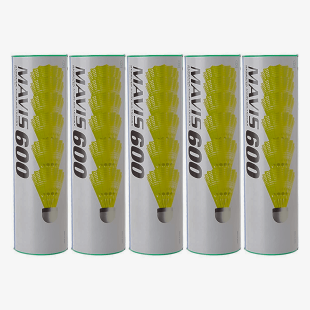 Yonex Mavis 600 (Pack Of 5) Nylon Badminton Shuttlecock (Green Pack)