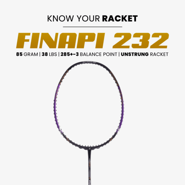 Apacs Finapi 232 Unstrung Badminton Racket (Purple) - Image 7