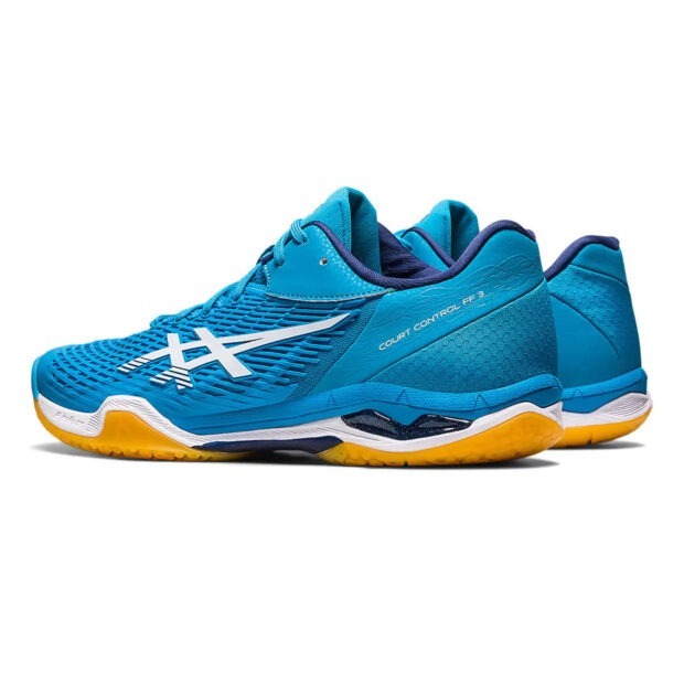 Asics Court Control FF 3 Badminton Shoes (Island Blue/White) - Image 4