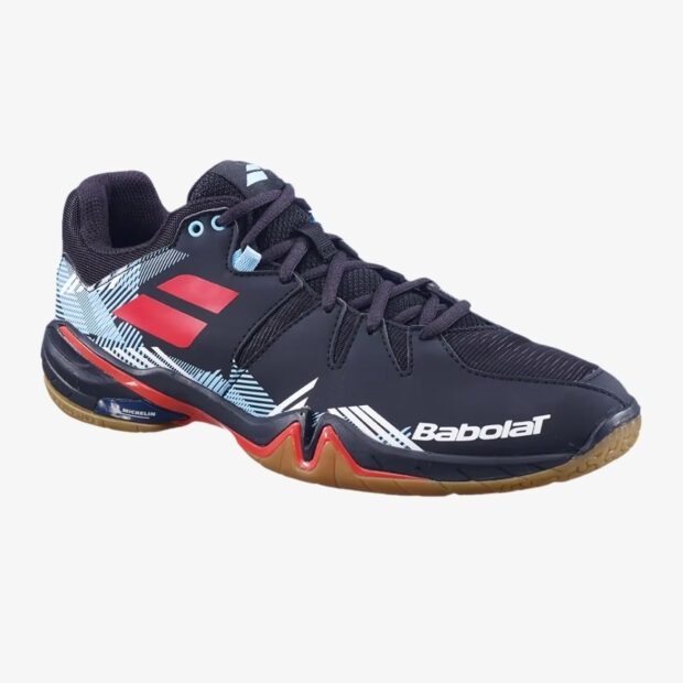 Babolat Shadow Spirit Badminton Shoes (Black/Tomato Red)