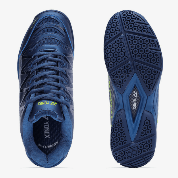 YONEX Dominant Badminton Shoes (Blue/ Silver/ Volt) - Image 4