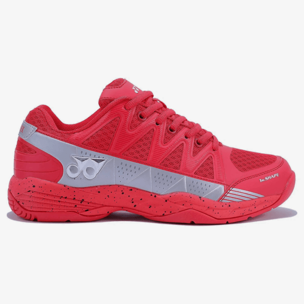 YONEX Skill Badminton Shoes (Red/ Silver) - Image 2