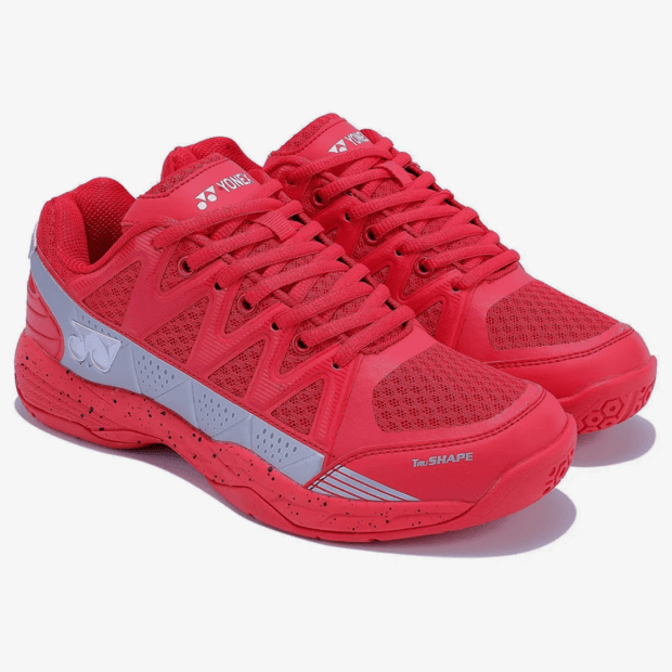 YONEX Skill Badminton Shoes (Red/ Silver) - Image 3