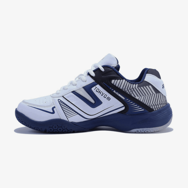 YONEX Tokyo 3 Badminton Shoes for Men (White/Navy Blue)