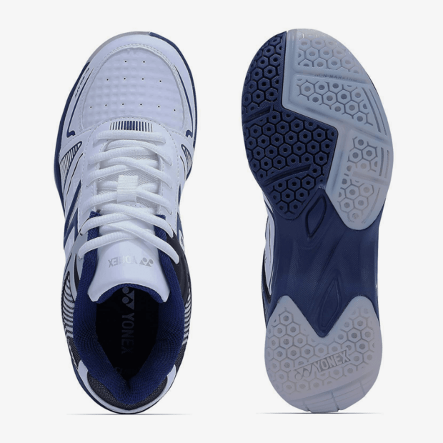 YONEX Tokyo 3 Badminton Shoes for Men (White/Navy Blue) - Image 4