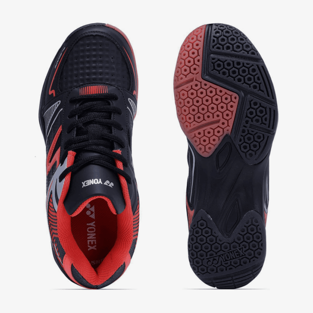 YONEX Tokyo 3 Badminton Shoes for Men (Black/Red) - Image 3