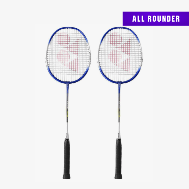 YONEX ZR 100 Strung Badminton Racket (Set of 2) Blue